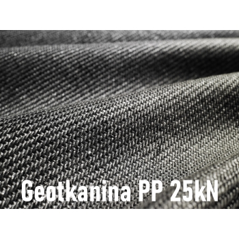 Geotkanina HOMOLOGOWANA PP Polipropylenowa DROGOWA 25kN 525 cm.